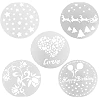 5 moldes de plantilla para decoración de tartas- DIY Molde de Aerosol de Pastel de Cumpleaños Decoración para tartas…